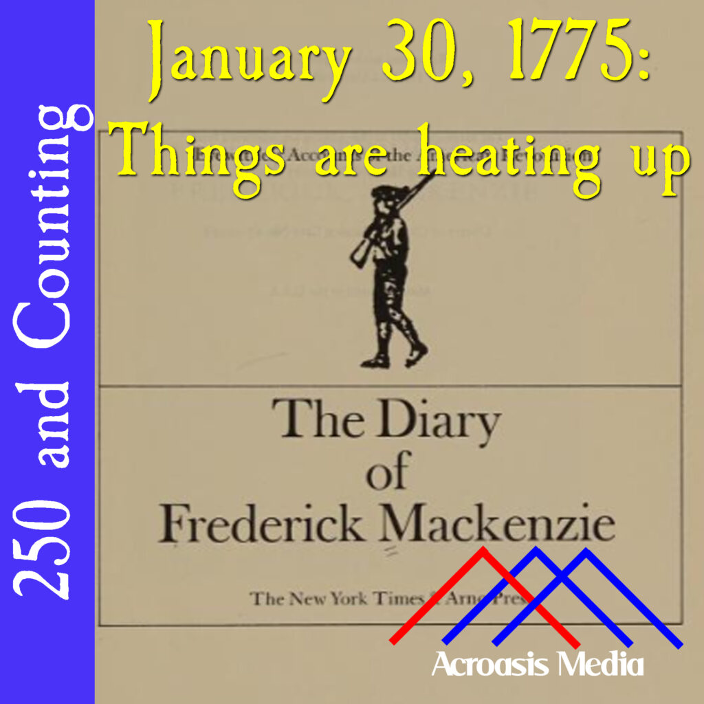 Cover Art for January 30, 1775: the cover of the Diary of Frederick Mackenzie